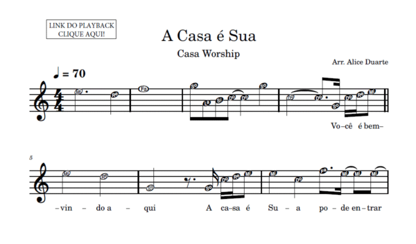 A Casa é Sua - Partitura para Instrumentos em Sib