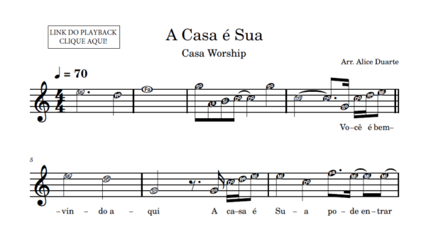 A Casa é Sua - Partitura para Sax Alto