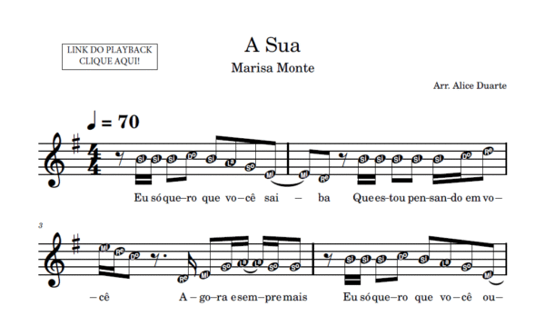 A Sua - Partitura para Instrumentos em Sib