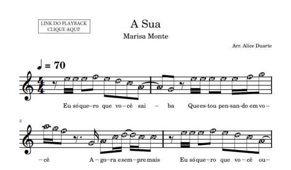 A Sua - Partitura para Sax Alto
