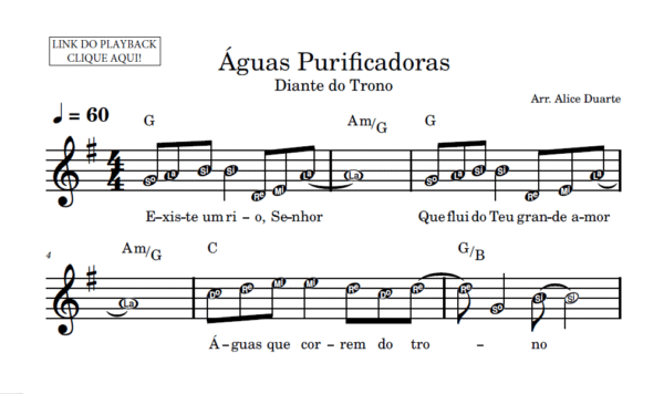 Águas Purificadoras - Partitura Facilitada