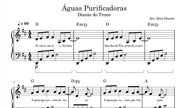 Águas Purificadoras - Partitura para Piano