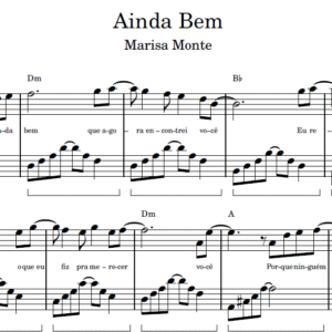 Ainda Bem - Partitura para Piano