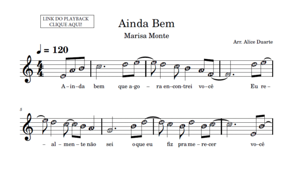 Ainda Bem - Partitura para Sax Alto