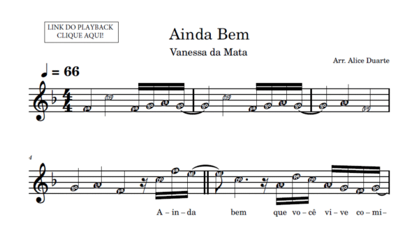 Ainda Bem - Instrumentos em Sib