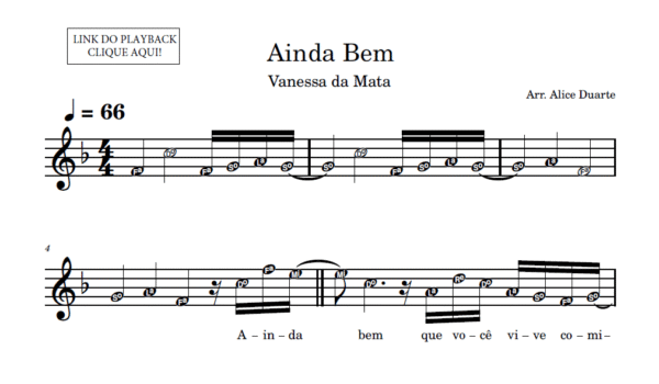 Ainda Bem - Partitura para Sax Alto