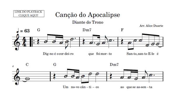 Canção do Apocalipse -Partitura Facilitada