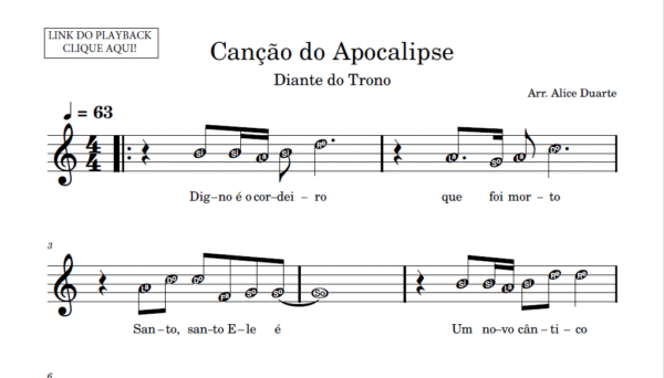 Canção do Apocalipse - Partitura para Instrumentos em Sib