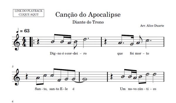 Canção do Apocalipse - Partitura para Sax Alto