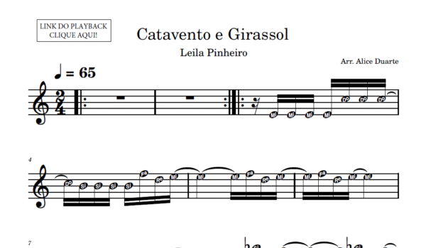Catavento e Girassol - Partitura para Sax Alto