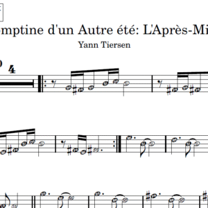 Comptine d'un Autre été L'Après-Midi - Partitura Facilitada