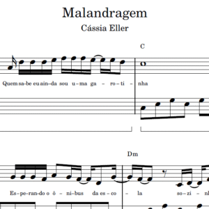 Malandragem - Partitura para Piano
