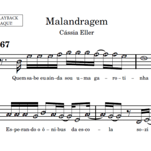 Malandragem - Partitura para Sax Alto