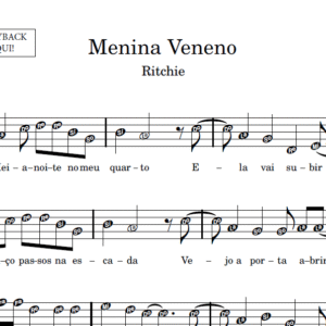 Menina Veneno -Partitura para Instrumentos em Sib