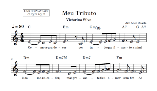 Meu Tributo - Partitura Facilitada
