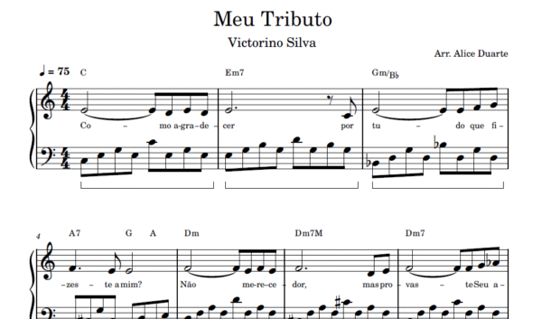 Meu Tributo - Partitura para Piano