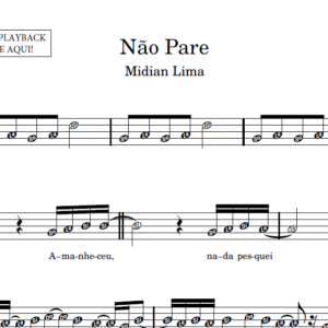 Não Pare - Partitura para Instrumentos em Sib