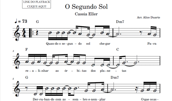 O Segundo Sol - Partitura Facilitada
