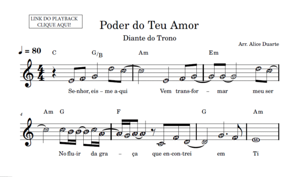 Poder do Teu Amor - Partitura Facilitada