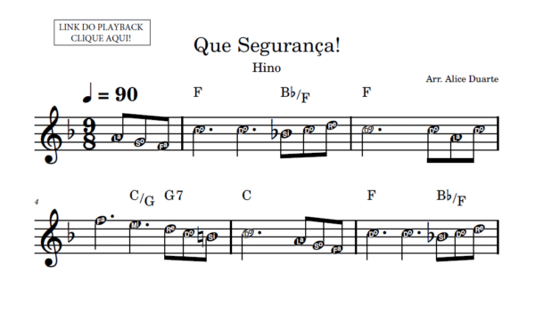 Que Segurança! - Partitura Facilitada