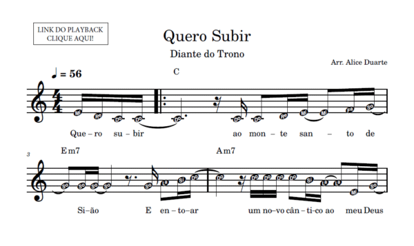 Quero Subir - Partitura Facilitada