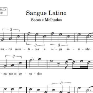 Sangue Latino - Partitura para Sax Alto