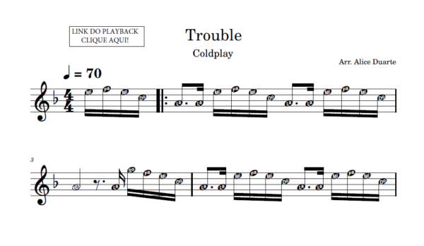 Trouble - Partitura para Instrumentos em Sib