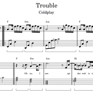 Trouble - Partitura para Piano