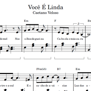 Você é Linda - Partitura para Piano