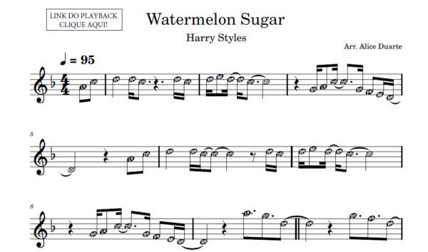 Watermelon Sugar - Partitura para Instrumentos em Sib