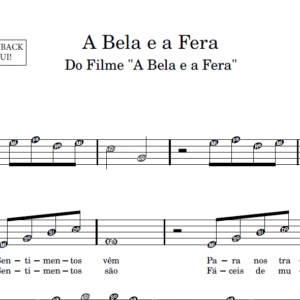 A Bela e a Fera - Partitura para Instrumentos em Sib