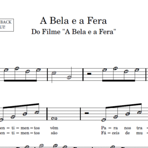 A Bela e a Fera (Tema) - Partitura para Sax Alto