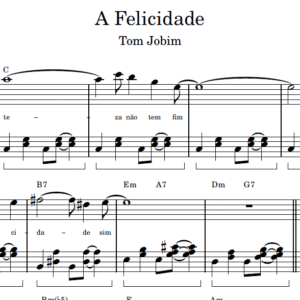A Felicidade - Partitura para Piano