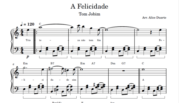 A Felicidade - Partitura para Piano