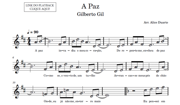 A Paz - Partitura para Instrumentos em Sib