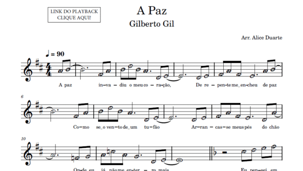 A Paz - Partitura para Sax Alto
