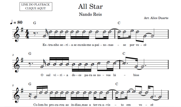 All Star - Partitura Facilitada
