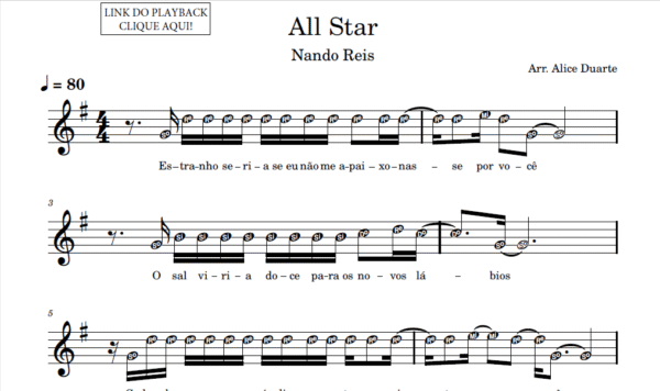 All Star - Partitura para Instrumentos em Sib