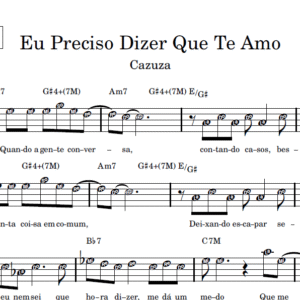 Eu Preciso Dizer Que Te Amo - Partitura Facilitada
