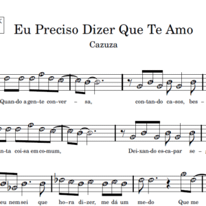 Eu Preciso Dizer Que Te Amo - Partitura para Sax Alto