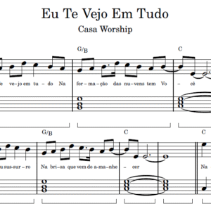 Eu Te Vejo Em Tudo - Partitura para Piano