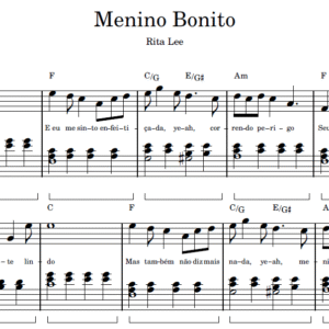Menino Bonito - Partitura para Piano