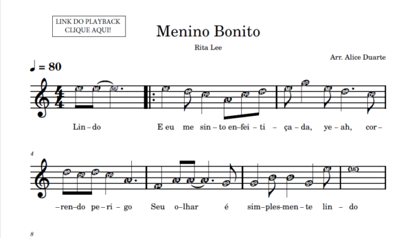Menino Bonito - Partitura para Sax Alto