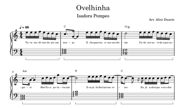 Ovelhinha - Partitura para Piano