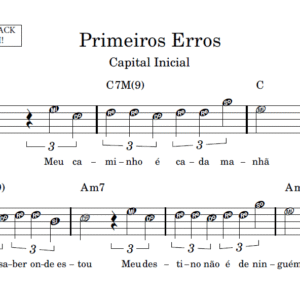 Primeiros Erros - Partitura Facilitada