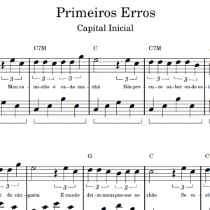 Primeiros Erros - Partitura para Piano