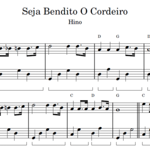 Seja Bendito O Cordeiro - Partitura para Piano