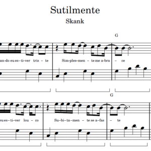 Sutilmente - Partitura para Piano