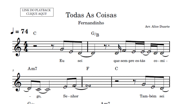 Todas As Coisas - Partitura Facilitada