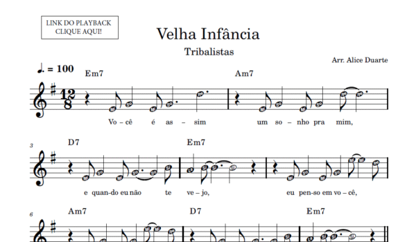 Velha Infância - Partitura Facilitada
